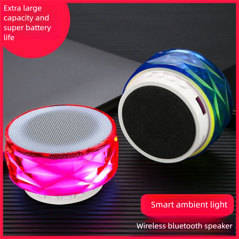 Colorful Light Wireless Bluetooth Mini Card Slot Subwoofer Portable Phone Computer Small Speaker_voghion.com