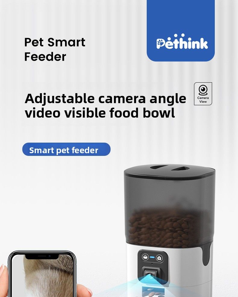 Slimme voerbak voor huisdieren met wifi-verbinding: volledig automatische, getimede en kwantitatieve voeding voor honden en katten_voghion.com