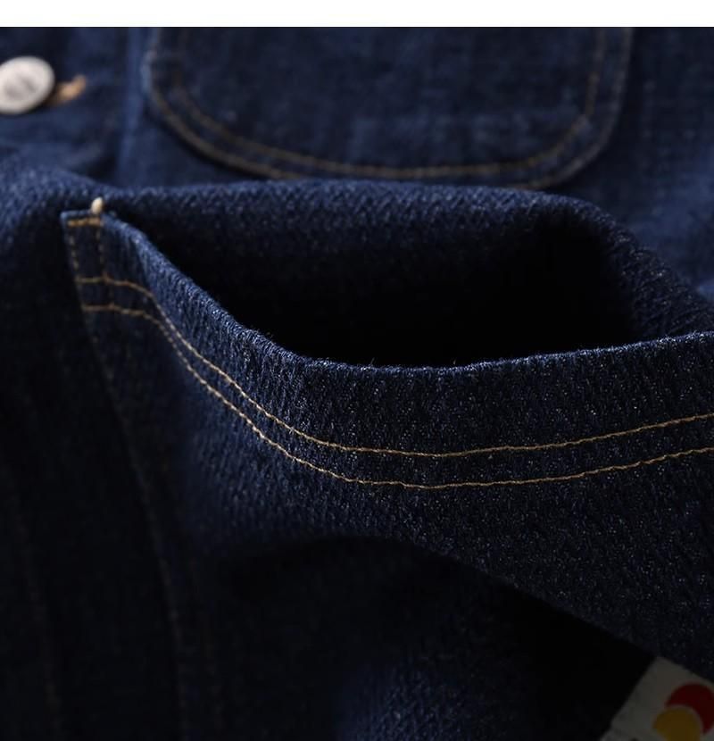 Classic Denim Deep Blue Daytime Single Men's Casual Vest Versatile V-neck Small Jacket Trend_voghion.com