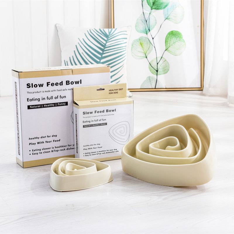 Aspet Large Triangle Dog Anti-Choke Single Bowl Pet Slow Feeder Artifact_voghion.com