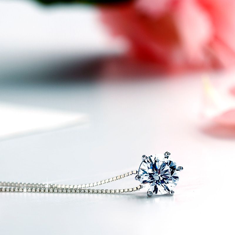 Fashion Sterg Sier Six Claw AAA CZ Mosaic Zirconia Choker Necklace For Women collier Valentine's Day Gift_voghion.com