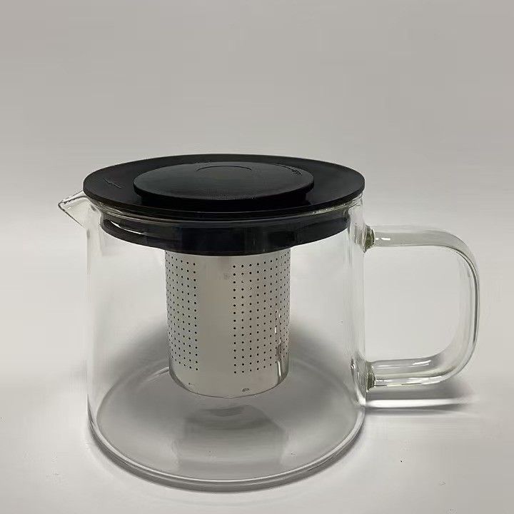 Service à thé en verre avec filtre en acier inoxydable – 600 ml/1 000 ml/1 500 ml, borosilicate résistant à la chaleur, style minimaliste moderne – Idéal pour le thé, le café et les cadeaux_voghion.com