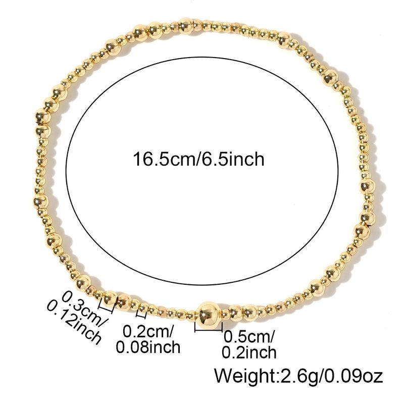 Braccialetto di perline miste in rame dorato con design fai da te, per uomo e donna, regalo per la fidanzata_voghion.com