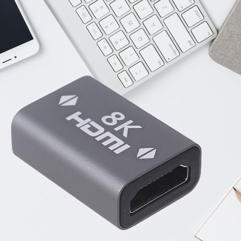 HDMI-kompatibel Buchse auf Buchse Adapter 8K HDR Koppler Verlängerung Stecker Legierung Shell für TV Stick Chrome PS4_voghion.com