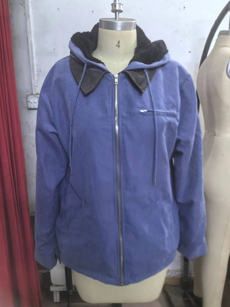 Hooded Fleece-Lined Jacket For Men – Relaxed Fit, Zippered Pockets, All-Day Comfort (S-5XL, Polyester Fill, Solid Colors)_voghion.com