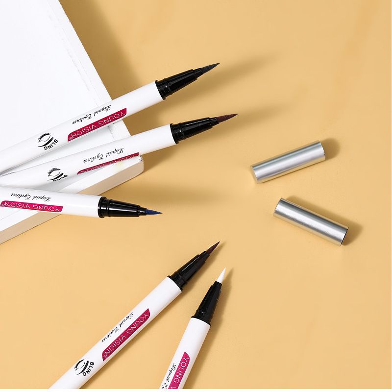 5-Color Set Smudge-Resistant Sponge Tip Pen One-Stroke Liquid Eyeliner_voghion.com
