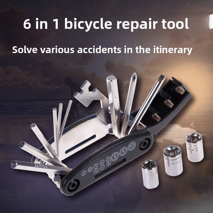 Mountainbike Fahrrad Werkzeug Multifunktionale Klapp Reifen Schlüssel Reparatur Set_voghion.com