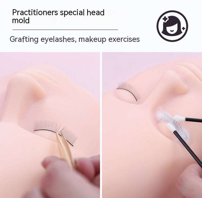 Grading Planung Wimpern, um ein gefälschtes menschliches Kopfmodell für Anfänger in Wimpern Schönheit Ausbildung und Make-up zu erstellen_voghion.com