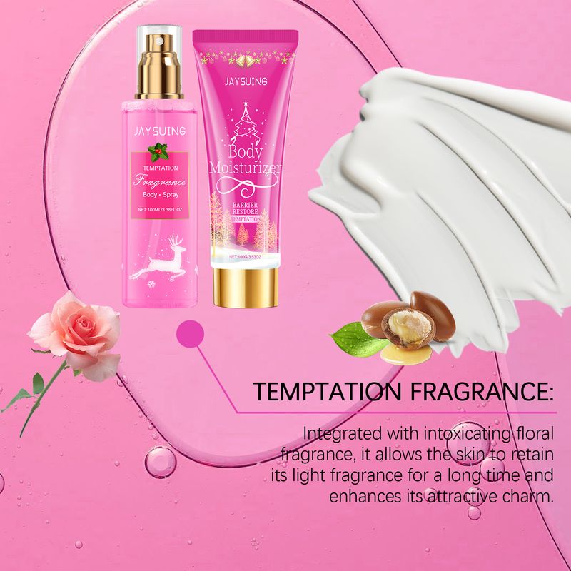 Kit per la cura del corpo con fragranze natalizie, cura della pelle idratante e nutriente, lozione per il corpo lubrificante e idratante_voghion.com