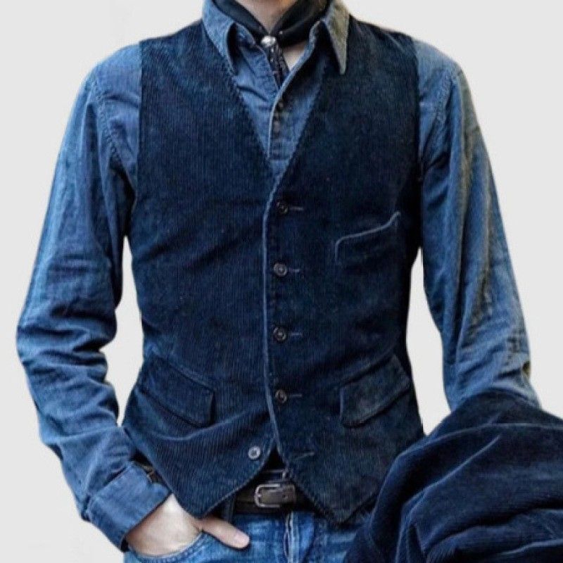 Herren-Cordblazer – Lässiger Anzugmantel mit entspannter Passform und Revers, einreihig, mit zwei Knöpfen, strapazierfähig und stilvoll für Arbeit und Freizeit_voghion.com