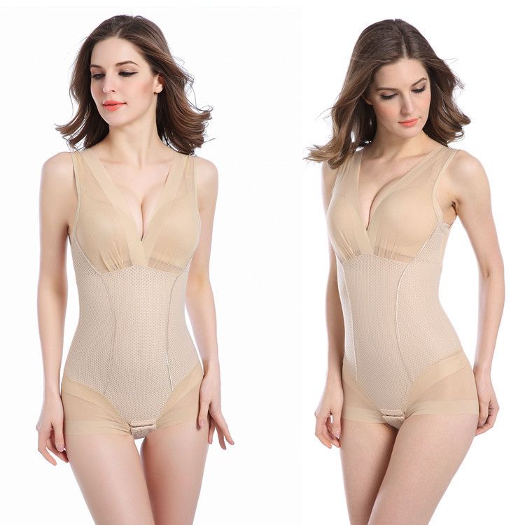 Summer Ultra-thin Seamless Boneless Comfortable Body Corset Postpartum Abdominal Shapewear One-piece Breathable Pinhole_voghion.com