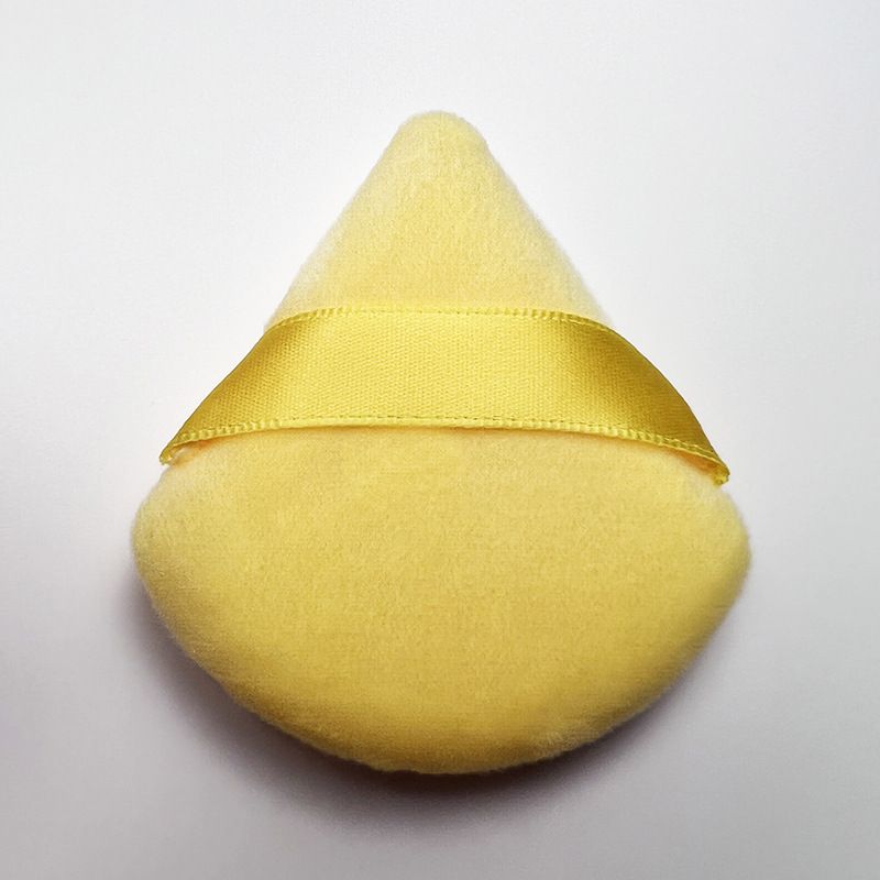 Small Ultra-Soft High-Density Dry Loose Powder Compact Makeup Sponge Boxed Black Velvet Triangle Puff_voghion.com