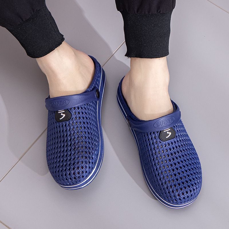 Scarpe Dongdong, sandali antiscivolo, con fascia per le dita, suole spesse da uomo, per l'estate, alla moda, da indossare in casa, versione coreana, due_voghion.com