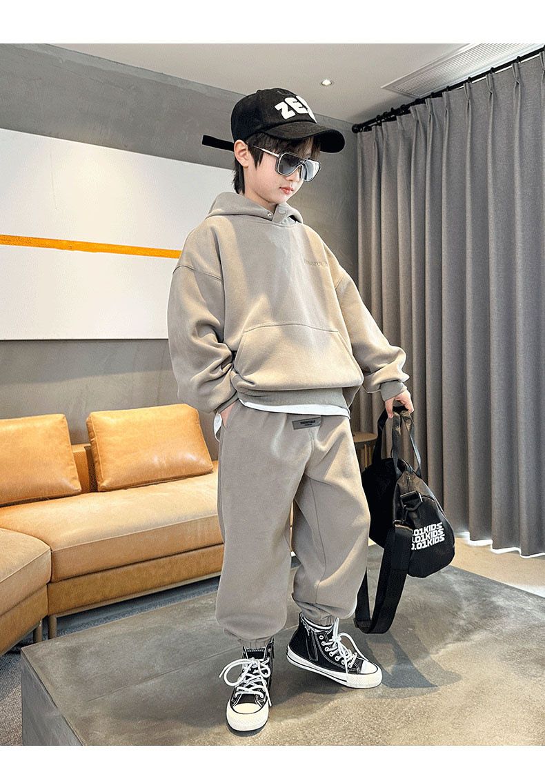 Korean Style Boys Autumn Suit Fashionable 2025 New Spring And Autumn Style Medium And Large Children Autumn Handsome And Fashionable Boy Trend_voghion.com