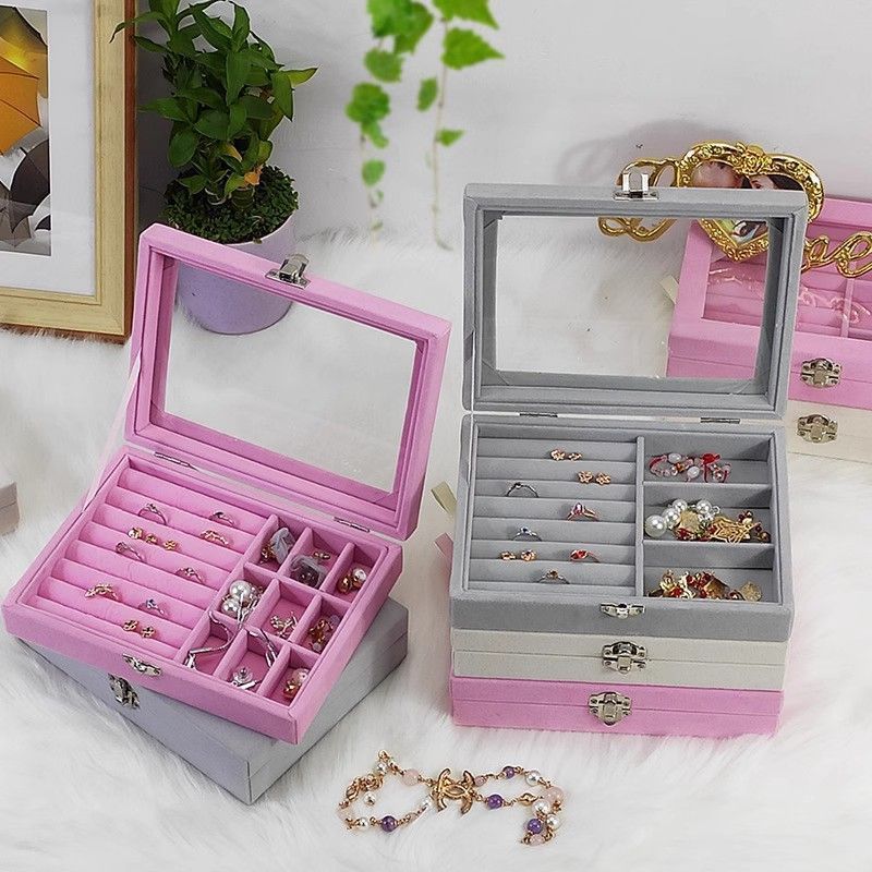 Organizador de joyas de lujo: elegante estuche de papel para anillos, collares y pendientes (resistente al polvo y con estilo)_voghion.com