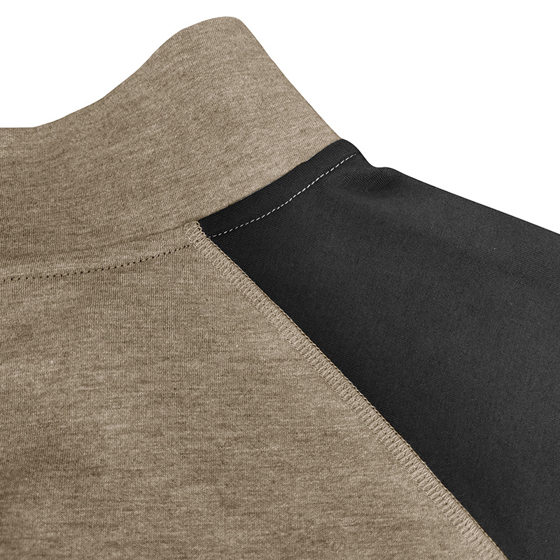 Pull ActiveGo ActiveGo à manches longues, fermeture éclair, col montant, color block, pour homme, style transfrontalier européen et américain, idéal pour le commerce extérieur_voghion.com