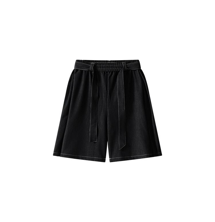 Streetwear Splatter Paint Denim Shorts – Vintage-Inspired Unisex 5-Inch Shorts With Belt Loops & Distressed Details (Hip-Hop Aesthetic)_voghion.com