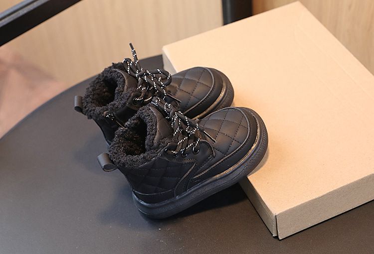 Botas de nieve de invierno nuevas para niños, además de zapatos cálidos de algodón y terciopelo, botas cortas, zapatos de bebé para niños y niñas, zapatos de pan al por mayor_voghion.com