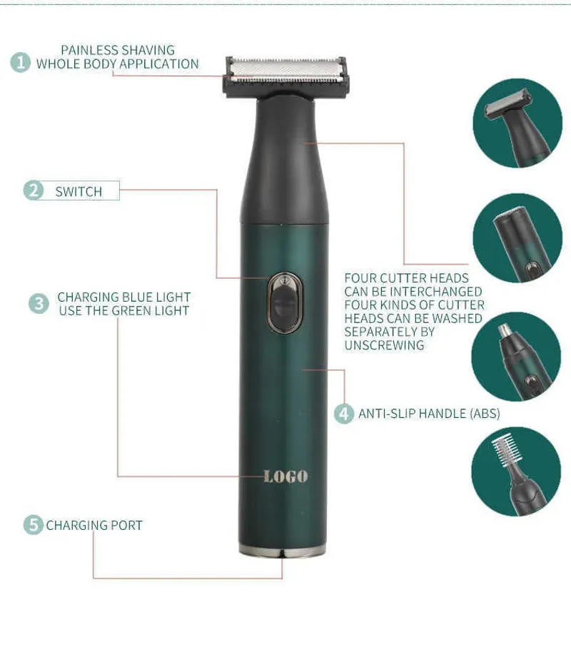 Electric Nose Ear for Men Rechargeable Grooming Kit Include Eyebrow Trimmer Facial Hair Removal Shaver L230823_voghion.com