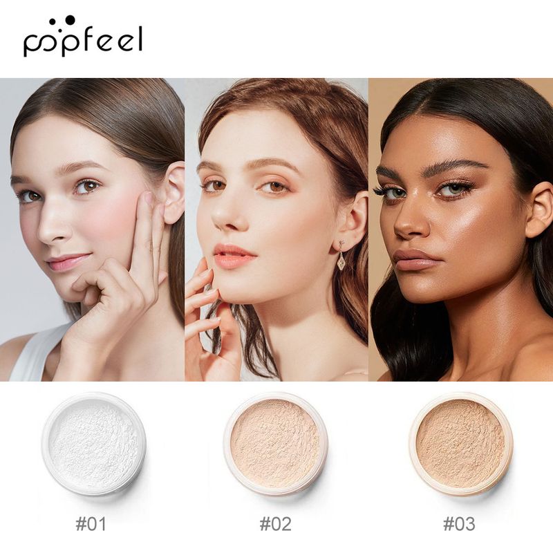 Poudre de maquillage POPFEEL, lisse, mate, douce et légère, poudre libre, anti-cernes, pores invisibles, maquillage longue tenue_voghion.com