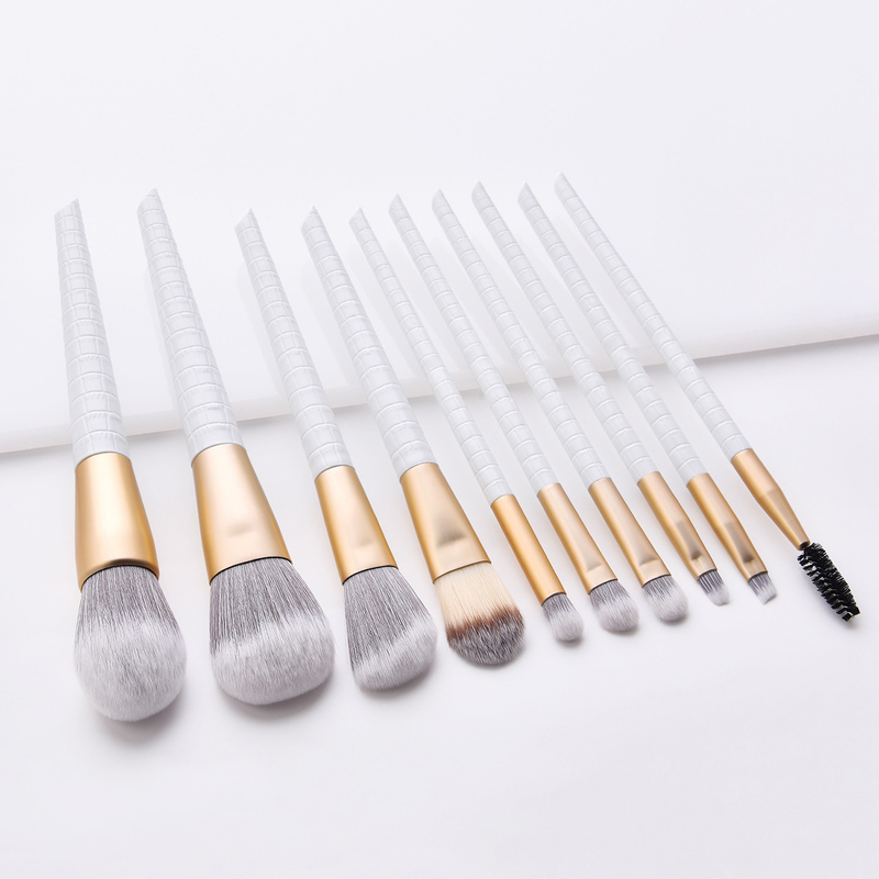 10-teiliges Make-up-Pinsel-Set, Krokodilmuster, Grundierungspinsel, Lidschattenpinsel, Wimpernpinsel, Make-up GUJHUI_voghion.com