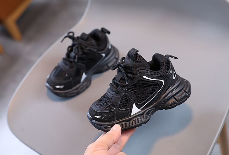 Spring and Autumn Children Sports Unisex Kids Sneakers Mesh Upper Breathable Basketball Shoes Tennis Casual Flats_voghion.com