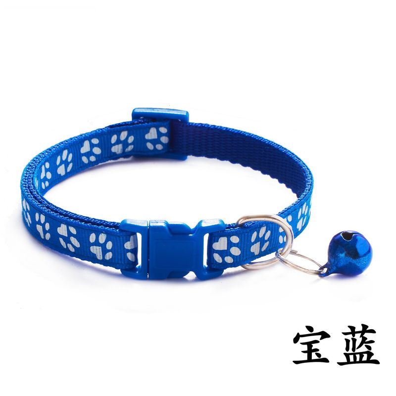 Supplies Cat Bell Collar Dog Print Neckband Adjustable Size Multiple Colors Available Pet Accessories_voghion.com