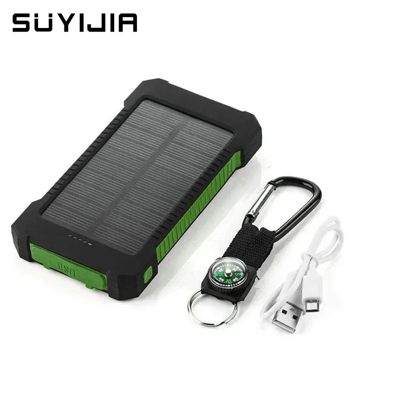 20000 MAh Fast Charging Portable Solar External Battery Waterproof With SOS Flashlight Power Bank For Xiaomi_voghion.com