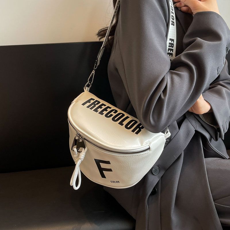 Borsa a tracolla casual da donna, grande capacità, stile urbano, semplice e alla moda, 2024_voghion.com