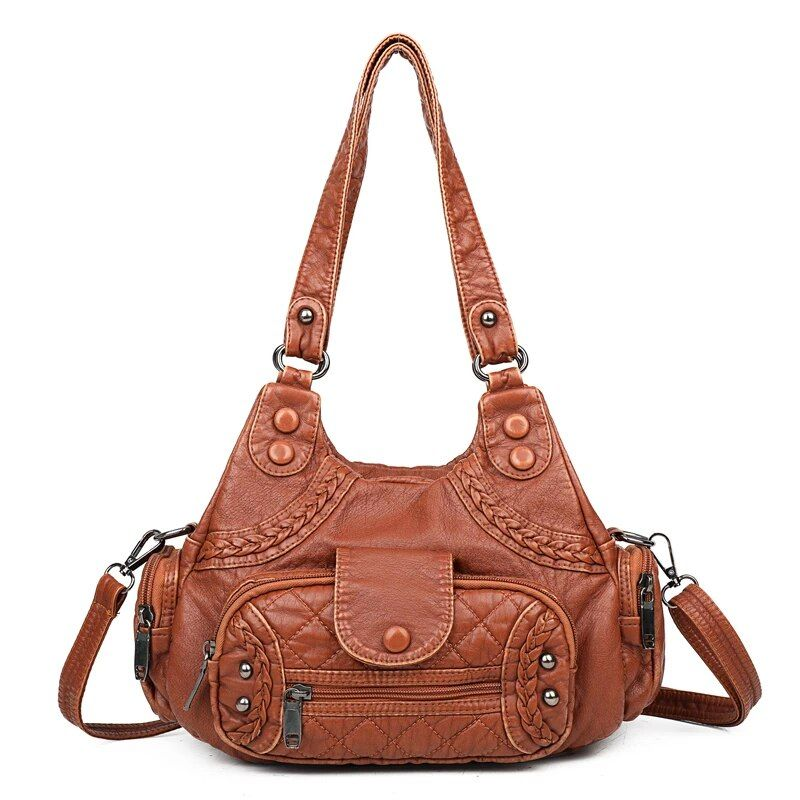 Handtaschen Hochwertiges weiches PU-Leder Designer Schultertasche Neue Mode Damen Umhängetasche_voghion.com