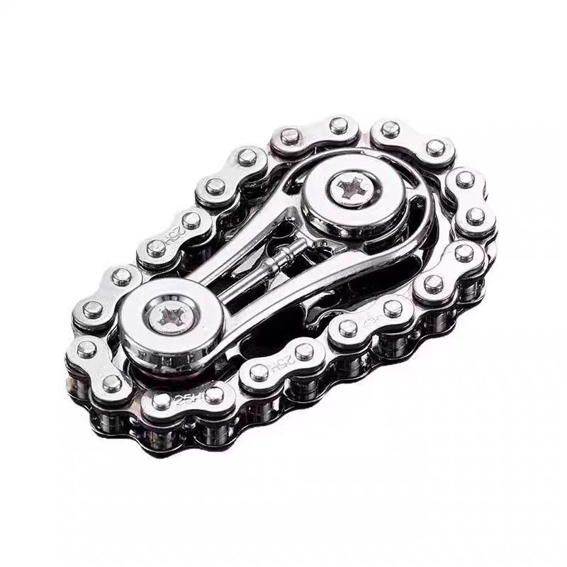 Stress Finger Flywheel Chain Fidget Spinner Boredom Anxiety Relief Artifact Gear Mechanical Metal Toy_voghion.com