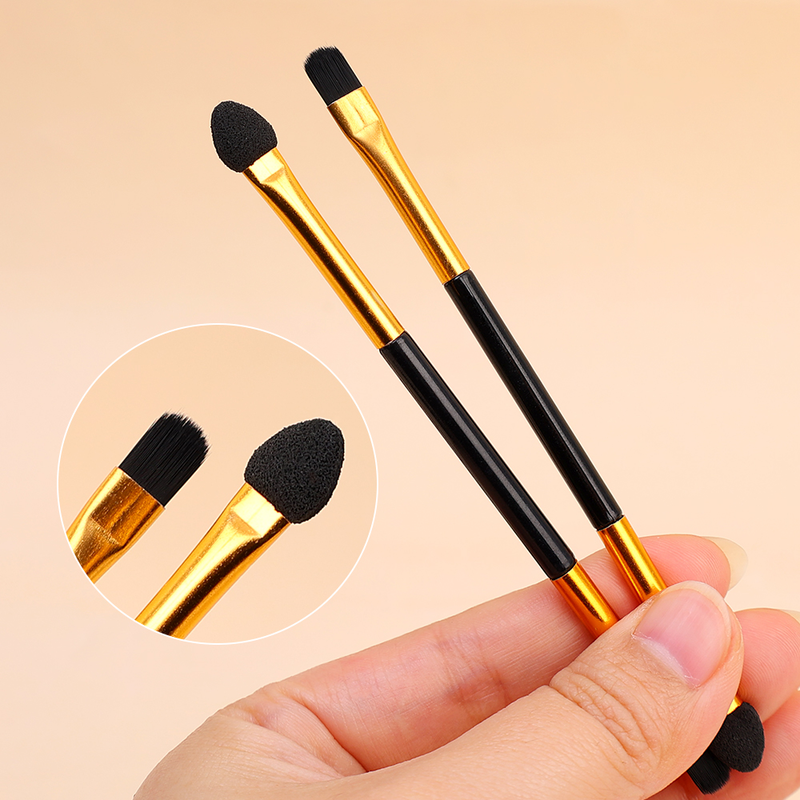 Double head eye shadow makeup br tool eye shadow eyeliner powder bler makeup makeup br super soft eye shadow_voghion.com