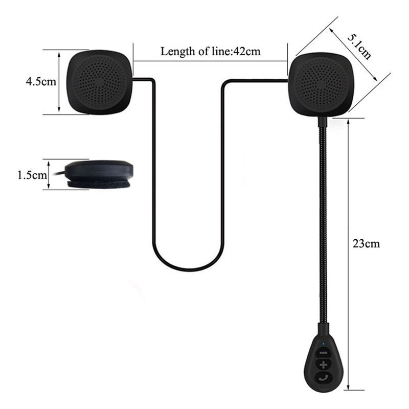 5th Generation Bluetooth-compatible 5.0 Motorcycle Helmet Headset Wireless Speaker Headphone Handsfree Call Music Play_voghion.com