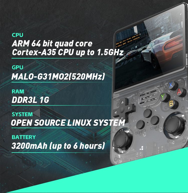 Nieuwe open-source R36S-gameconsole, draagbare arcadesimulator, nostalgische 3D dual-system handheldconsole_voghion.com