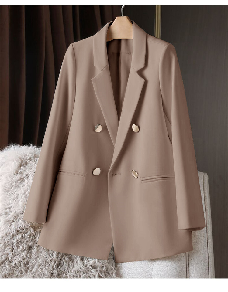 Damenmode Lose weiße Anzugjacke_voghion.com