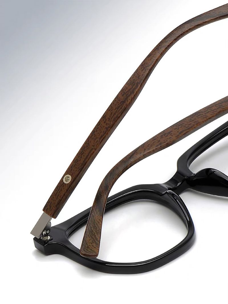 New Arrivals New Arrivals Graining Square Business Reading Computer Eyeglasses Frame Presbyopic Retro Anti-Blue Light Presbyopia Glasses_voghion.com