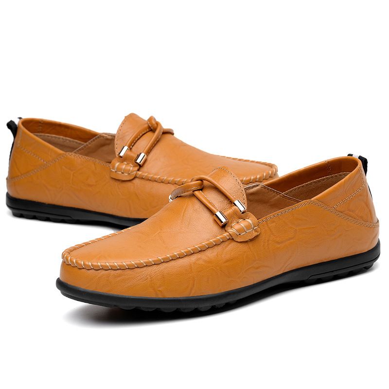 Mocassini da uomo in stile britannico, in pelle, casual, estivi, da guida, slip-on, pigri, alla moda, versione coreana_voghion.com