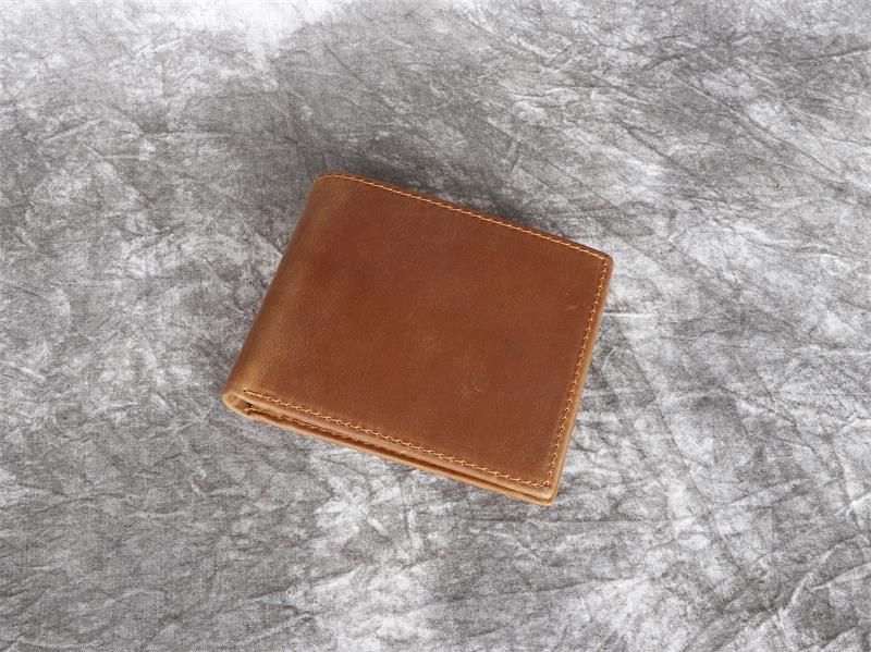 Men’s Bags Men's Wallet Horizontal Tri Fold Wallet Genuine Leather First Layer Cowhide Crazy Horse Craft_voghion.com