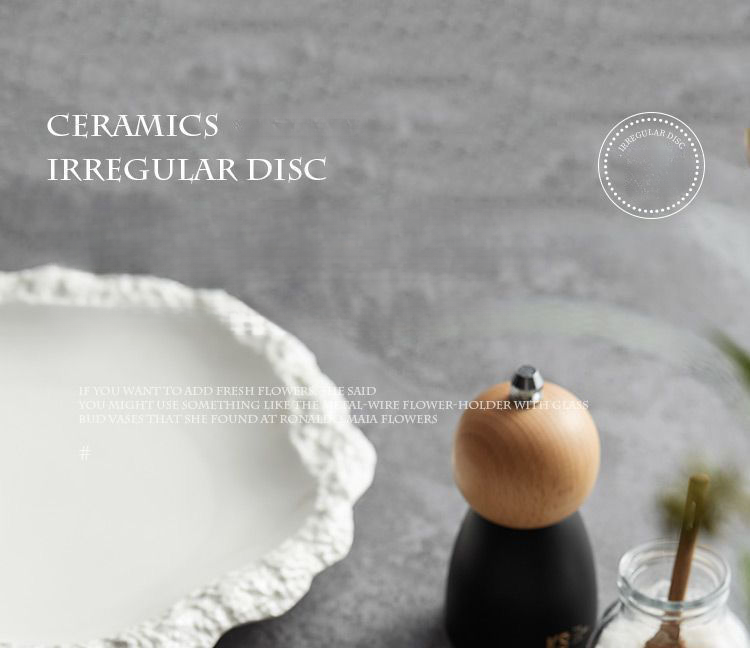 Rock Muster Rock Gericht Haushalt Keramik Flach Flach 2024 Neue Hotel Geschirr Ins Stil Display Platte_voghion.com