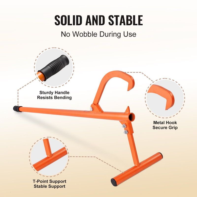 VEVOR Timberjack 48 In Heavy Duty Log Lifter Metal Handle For Max 15" Dia Logs_voghion.com