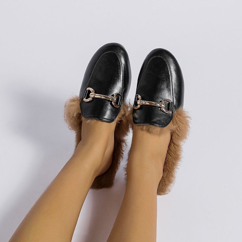 Women's Shoes new style flat-soled lazy shoes foreign trade casual one-step square bean shoes_voghion.com