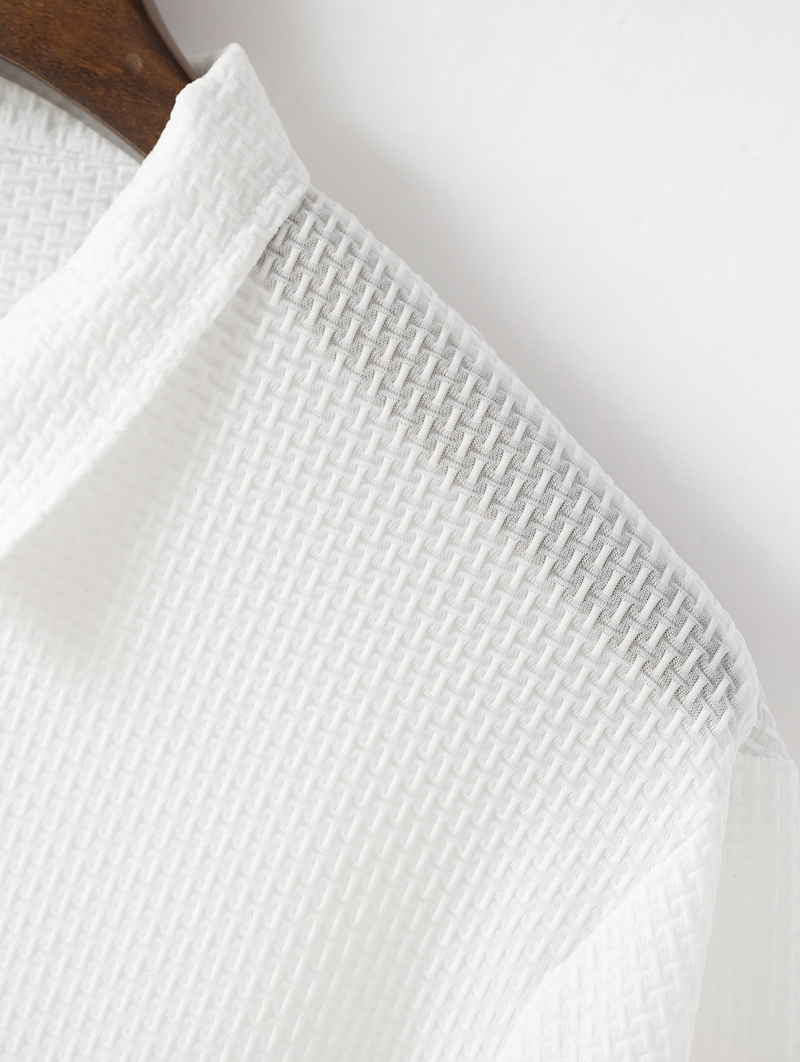 Instagram High-end mesh ijszijde T-shirt met korte mouwen Heren overhemdkraag Zomer effen kleur Nieuw glijdend materiaal Polo_voghion.com