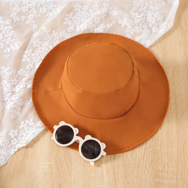 New Summer Girls' Set, Small Medium Children's Diagonal Shoulder Suspender with Flying Sleeves Top+Shorts and Hat Three_voghion.com