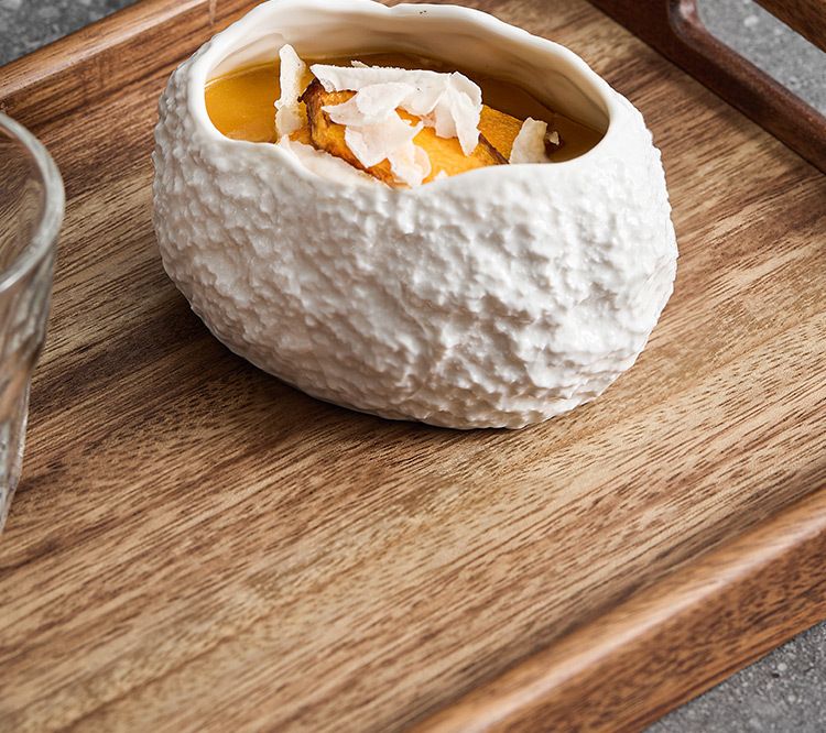 Rock Pattern Egg-shaped Hotel Restaurant High-end Dessert Creative Specialty Molecular Cuisine Artistic Dish Small Bowl_voghion.com