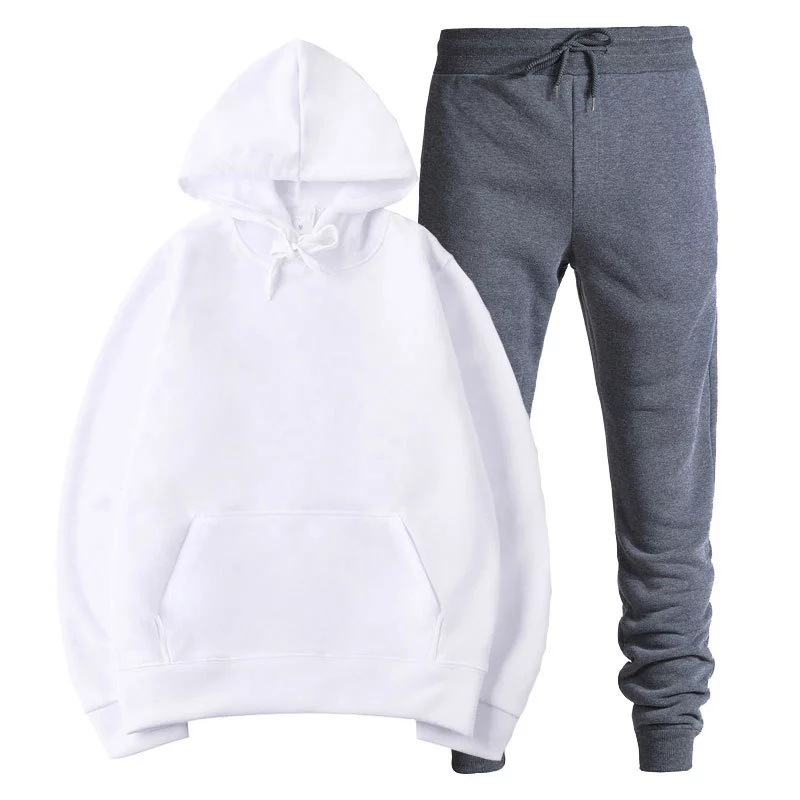 Set maglione sportivo pullover Felpa con cappuccio da uomo in pile moda_voghion.com