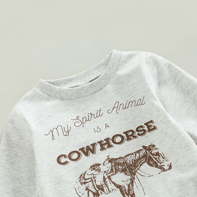 Trendy brand boys' autumn and winter 2024 new children's clothing two-piece round neck hoodie casual pants handsome set_voghion.com