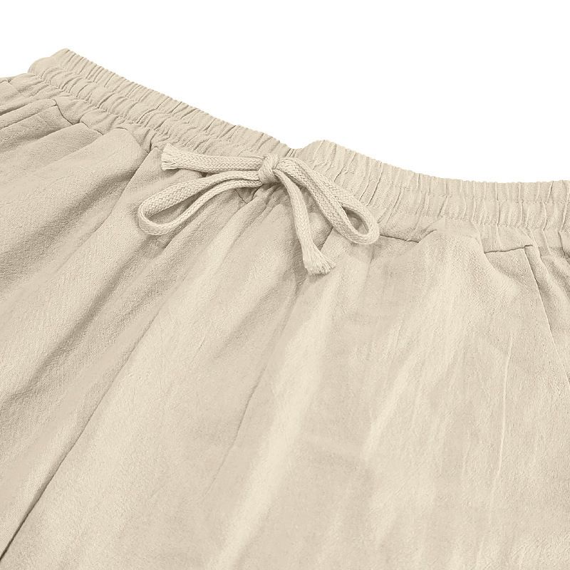 Herrenbekleidung Herrenanzüge Heißer Verkauf Strandhose Leinenhemd Zweiteiliger atmungsaktiver lockerer Trend_voghion.com