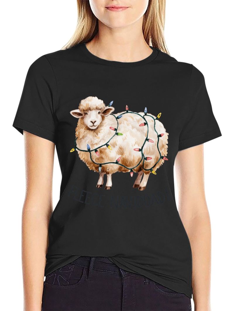 Spring and summer European and American women's new ladies casual fashion loose tops printed women's T-shirts_voghion.com