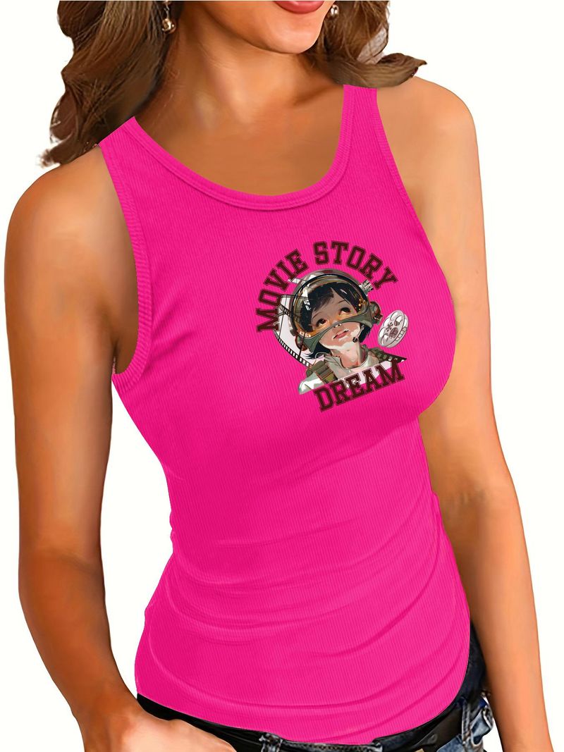 Fashionable Women's Ribbed Knit Vest with Cropped Design and V-neckline for Casual Outfits_voghion.com