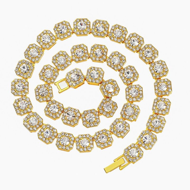 Lätt lyx stil rund legering rock socker kubansk kedja personlighet halsband nyckelben sexig disco slitage rock socker kedja_voghion.com